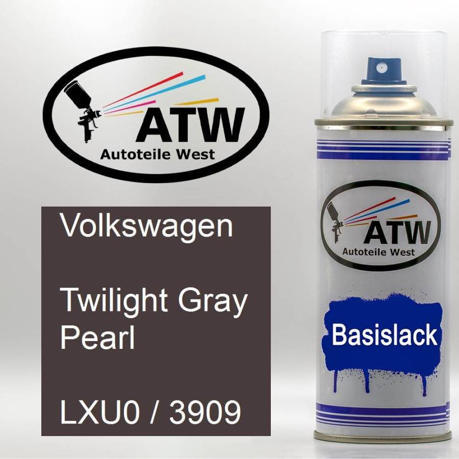 Volkswagen, Twilight Gray Pearl, LXU0 / 3909: 400ml Sprühdose, von ATW Autoteile West.